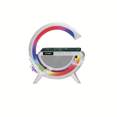 💡Lámpara Talking Lamp con ⚡️Carga Inalámbrica, 🔊Altavoz y Luces LED RGB🌈