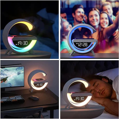 💡Lámpara Talking Lamp con ⚡️Carga Inalámbrica, 🔊Altavoz y Luces LED RGB🌈