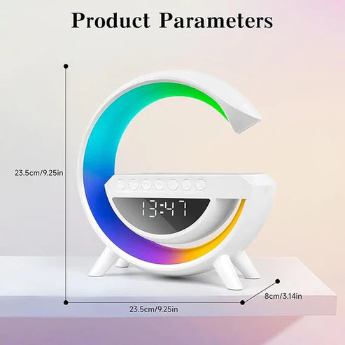 ALTAVOZ INTELIGENTE FTX CON RELOJ NOCTURNO TRES EN UNO.